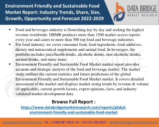 Environment Friendly and Sustainable Food Market
