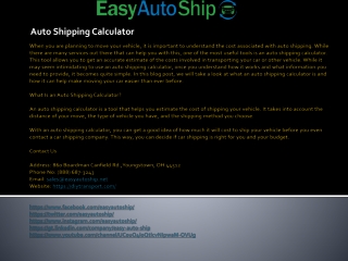 Auto Shipping Calculator