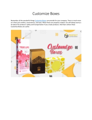 Customize Boxes