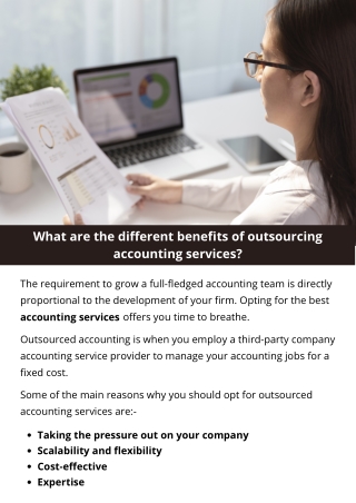 What are the different benefits of outsourcing accounting services