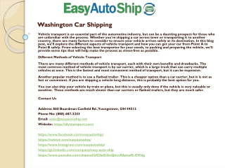 Washington Car Shipping