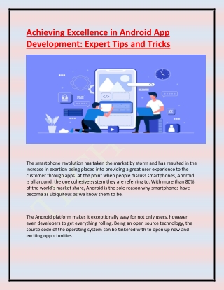Achieving Excellence in Android App Development