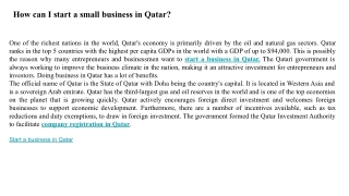 qatar company formation