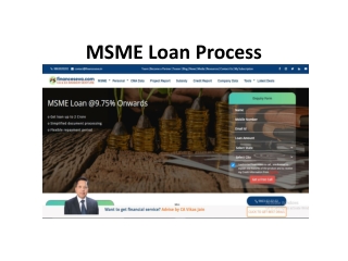 MSME Loan Process