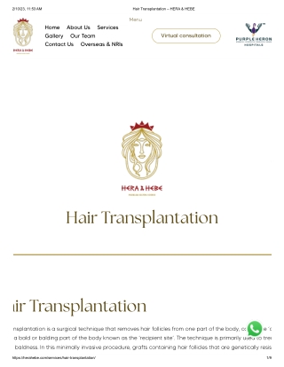 Best Safe Hair Transplantation in Jaipur, Rajasthan India- Hera Hebe