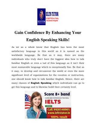 English Speaking in Khar Call-9920548905