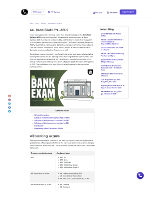Bank Exam Syllabus | Latest Exam Pattern & Topics |Bank Wallah by PW