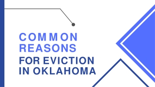 Get the Most Common Reasons for Eviction in Oklahoma