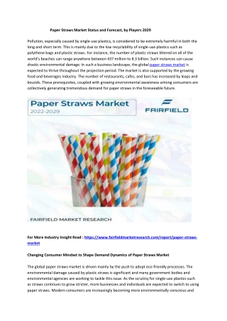Paper Straws Market