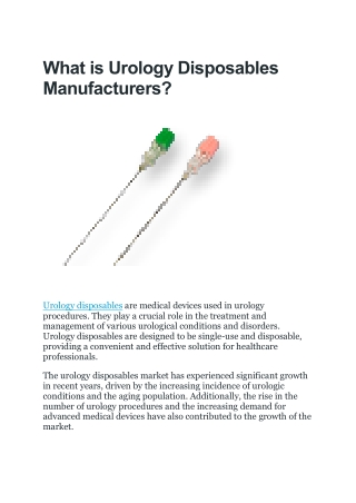 urology disposables