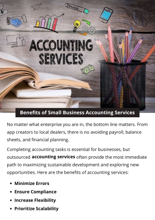 Benefits of Small Business Accounting Services