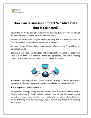 How Can Businesses Protect Sensitive Data That is Collected