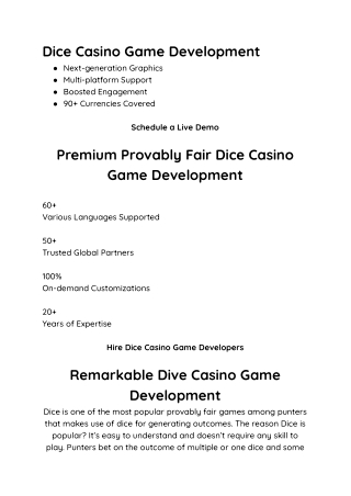 05 Dice Casino Game Development