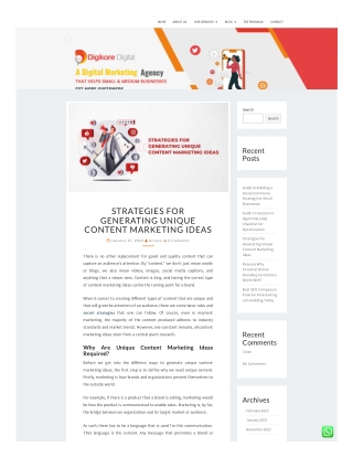 Strategies for Generating Unique Content Marketing Ideas