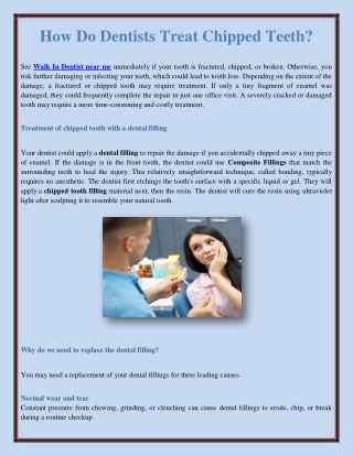 How Do Dentists Treat Chipped Teeth?