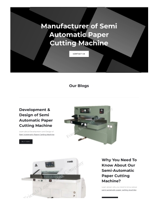 Semi Automatic Paper Cutting Machine