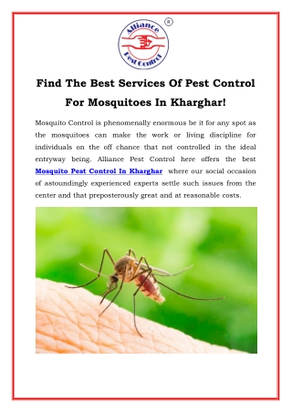 Restrict Insects from Entering Premise through Pest Control Services