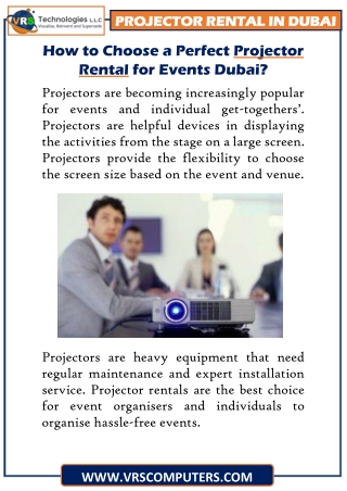 How to Choose a Perfect Projector Rental for Events Dubai?