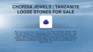 Tanzanite Loose Stones For Sale