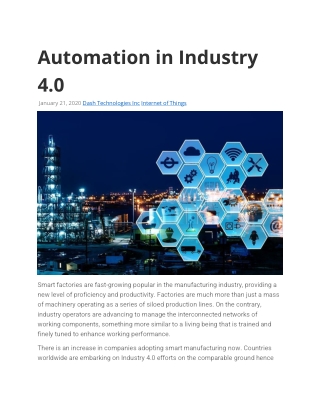 Automation in Industry 4.0