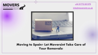 Moving to Spain Let Moversint Take Care of Your Removals!