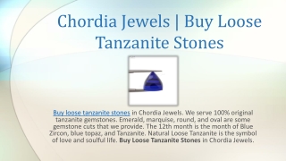 Buy Loose Tanzanite Stones