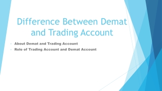 Difference Between Demat and Trading Account | Motilal Oswal