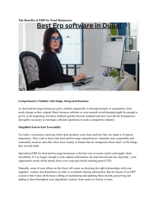 Best Erp software in Dubai