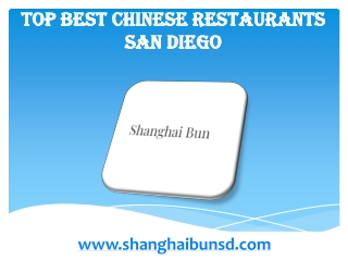 Top Best Chinese Restaurants San Diego