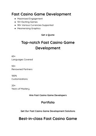 04 Fast Casino Game Development