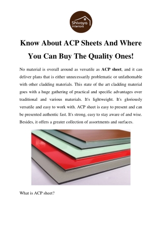 ACP Sheet Dealers In Delhi Call-9599659965