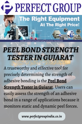 Peel bond strength tester in Gujarat | Perfectgroupindia