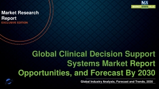 Clinical Decision Support Systems Market to be worth US$ 3.7 billion by 2030