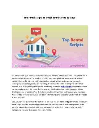 Top rental scripts to boost Your Startup Success
