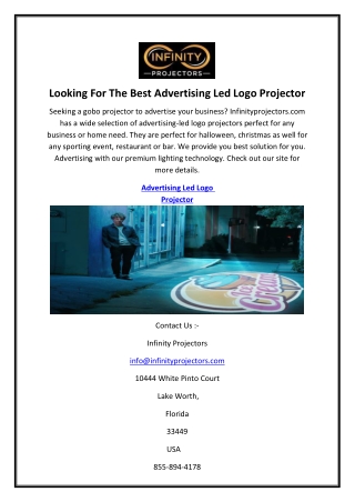 Finding The Best Outdoor Led Logo Projector