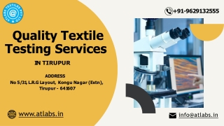 Quality Textile Testing Services in Tiruppur