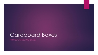Cardboard Boxes