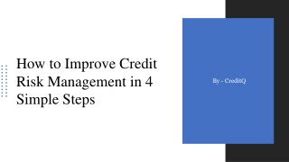 How to Improve Credit Risk Management in 4 Simple Steps​