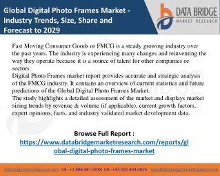 Digital Photo Frames Market-FMCG