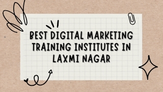 Best Digital Marketing Training Institutes in Laxmi Nagar