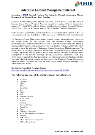 Enterprise Content Management Market
