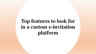 An overview of the custom e-invitation platform