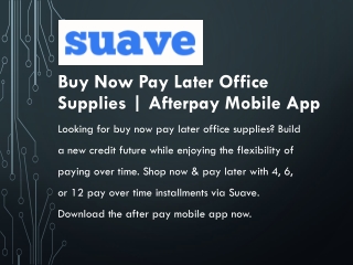 Buy Now Pay Later Office Supplies | Afterpay Mobile App