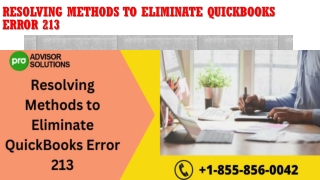 Resolving Methods to Eliminate QuickBooks Error 213