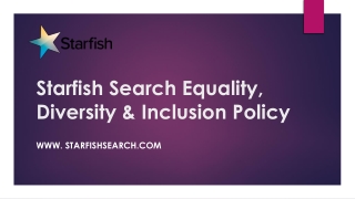 Starfish Search Equality, Diversity & Inclusion Policy