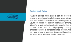 Want To Buy A Printed Neck Gaiter