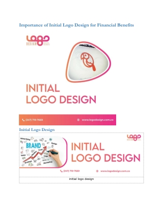 Importance of Initial Logo Design for Financial Benefits