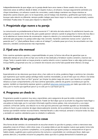 Cosas que puedes llevar a cabo para mejorar tu relación de pareja en este moment