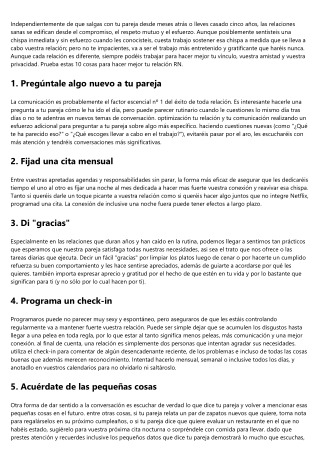 Maneras espectaculares de mejorar tu relación