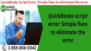 Easy troubleshooting guide to resolve QuickBooks Script Error